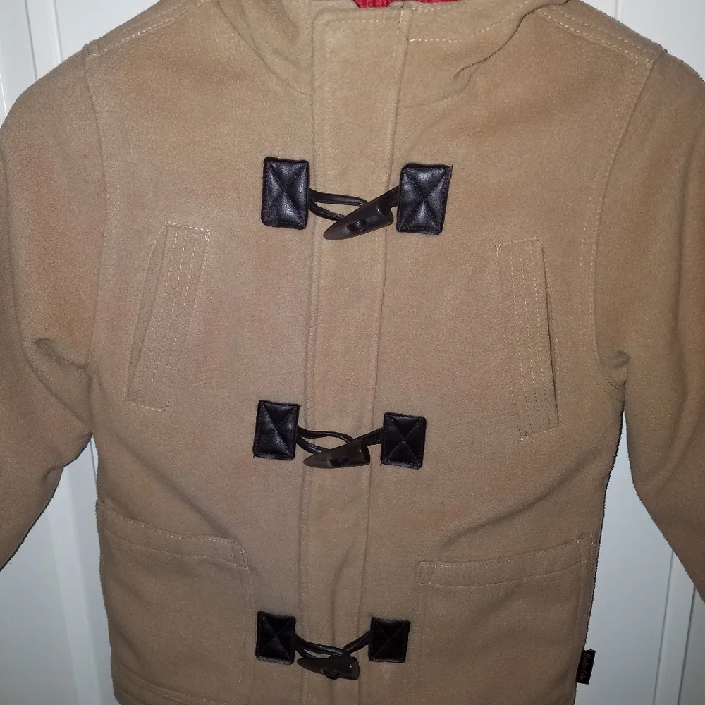 Boys Hawked & CO Camel Hooded Insulated Wool Blend Jacket Coat 5/6. - Picture 4 of 9